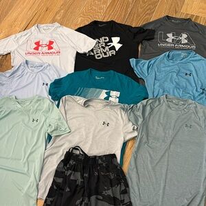 Men’s under armour lot Bundle of 9 shirts and 1 shorts size small S